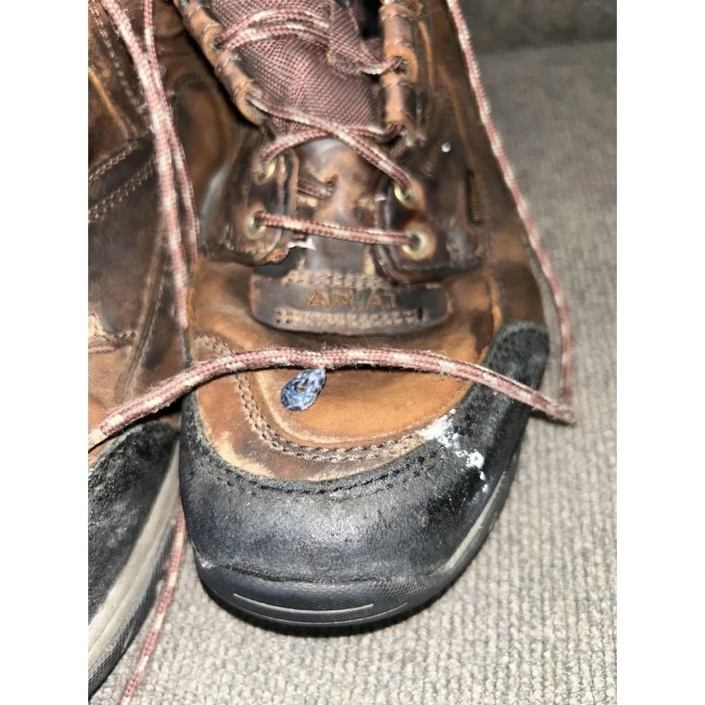 Ariat Boots Mens Size 9 Brown Leather Waterproof Chukka Work Ankle 10002183